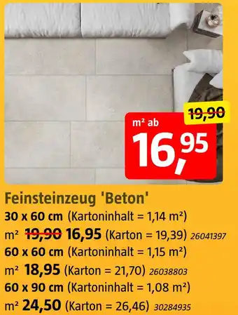 Bauhaus Feinsteinzeug 'beton' Angebot