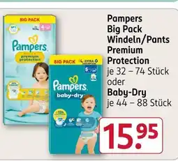 Rossmann Pampers big pack windeln/pants premium protection Angebot