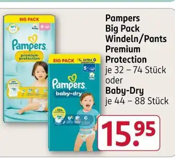 Rossmann Pampers big pack windeln/pants premium protection Angebot