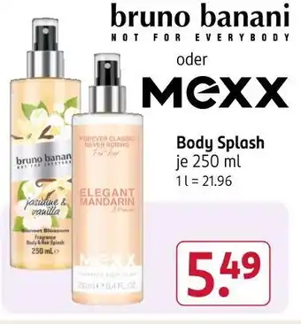 Rossmann Bruno banani jasmine & vanilla body splash Angebot