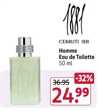 Rossmann Cerruti 1881 homme eau de toilette Angebot