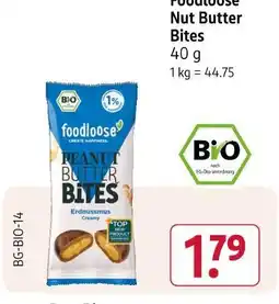Rossmann Foodloose nut butter bites Angebot