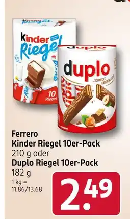 Rossmann Ferrero kinder riegel 10er-pack Angebot