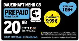 Rossmann Congstar prepaid allnet flat m Angebot