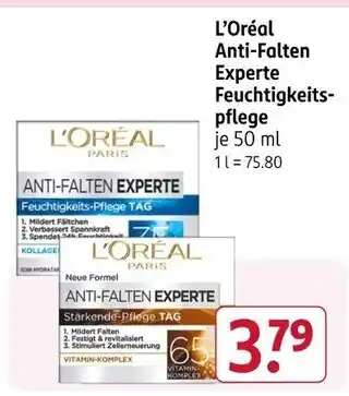 Rossmann L'oréal anti-falten experte feuchtigkeitspflege Angebot