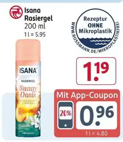 Rossmann Isana rasiergel sunny oasis Angebot
