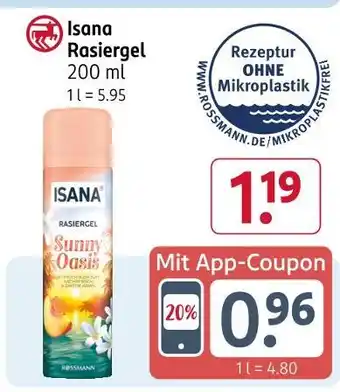 Rossmann Isana rasiergel sunny oasis Angebot