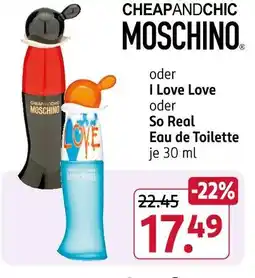 Rossmann Moschino cheap and chic eau de toilette Angebot