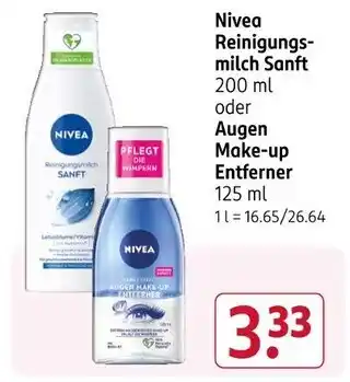 Rossmann Nivea reinigungsmilch sanft Angebot