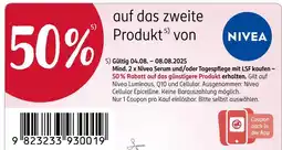Rossmann Nivea nivea serum und/oder tagespflege mit lsf Angebot