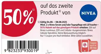 Rossmann Nivea nivea serum und/oder tagespflege mit lsf Angebot