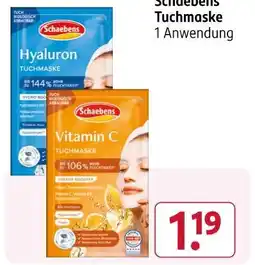 Rossmann Schaebens hyaluron tuchmaske Angebot