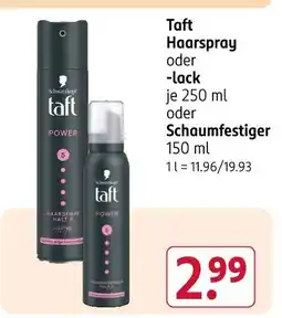 Rossmann Taft haarspray oder -lack Angebot