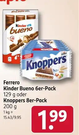 Rossmann Ferrero kinder bueno 6er-pack Angebot