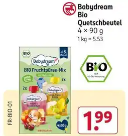 Rossmann Babydream bio quetschbeutel Angebot