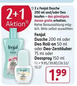 Rossmann Fenjal dusche Angebot