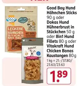 Rossmann Good boy hund hähnchen sticks Angebot