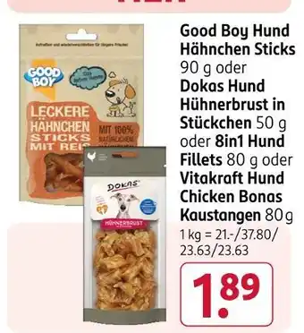 Rossmann Good boy hund hähnchen sticks Angebot