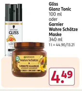 Rossmann Schwarzkopf gliss glanz tonic Angebot