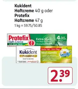 Rossmann Kukident oder protefix haftcreme Angebot