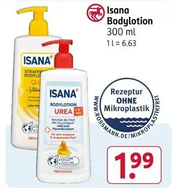 Rossmann Isana bodylotion q10 Angebot