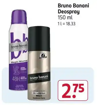 Rossmann Bruno banani magic woman deospray Angebot