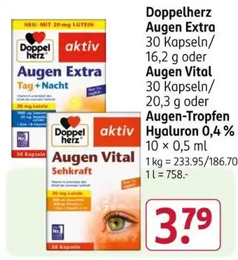 Rossmann Doppelherz augen extra tag + nacht Angebot