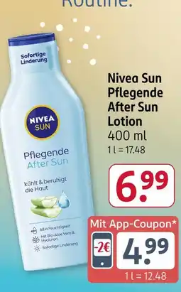 Rossmann Nivea sun pflegende after sun lotion Angebot