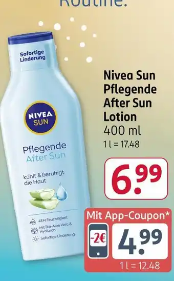 Rossmann Nivea sun pflegende after sun lotion Angebot