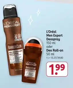 Rossmann L'oréal men expert deospray Angebot