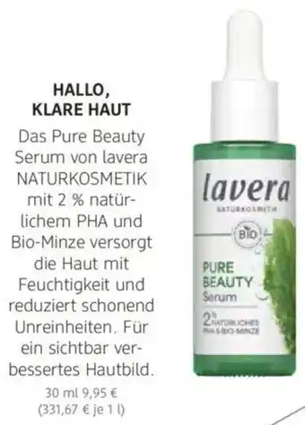 dm drogerie Lavera Pure Beauty Serum Angebot