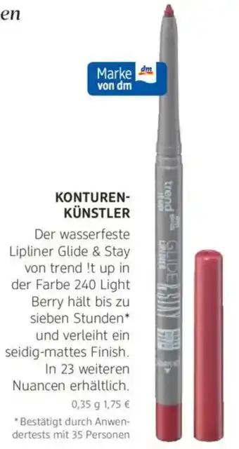 dm drogerie trend !t up Lipliner Glide & Stay Angebot