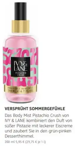 dm drogerie IVY & LANE Body Mist Pistachio Crush Angebot
