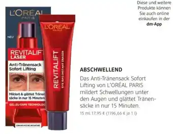 dm drogerie L'ORÉAL PARIS Anti-Tränensack Sofort Lifting Angebot