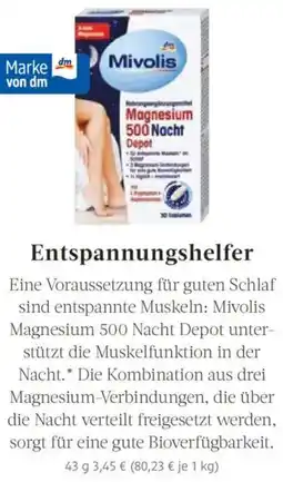 dm drogerie Mivolis Magnesium 500 Nacht Depot Angebot