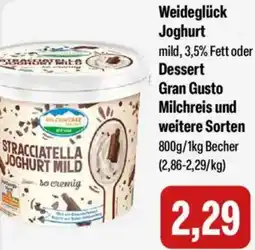 Feneberg Weideglück Joghurt oder Dessert Gran Gusto Milchreis Angebot