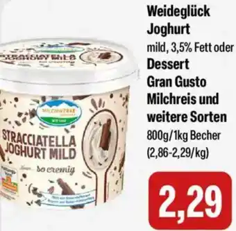 Feneberg Weideglück Joghurt oder Dessert Gran Gusto Milchreis Angebot
