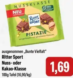 Feneberg Ritter Sport Nuss- oder Kakao-Klasse Angebot