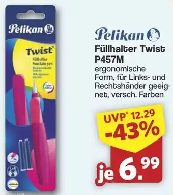 Famila Nord West Pelikan Füllhalter Twist P457M Angebot