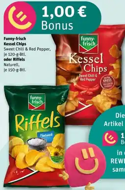 REWE Funny-frisch Kessel Chips oder Riffels Angebot