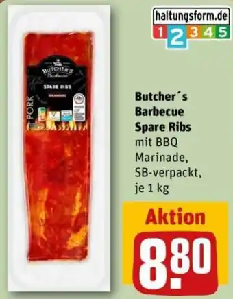 REWE Butcher's Barbecue Spare Ribs Angebot