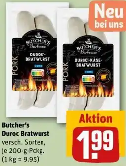 REWE Butcher's Duroc Bratwurst Angebot