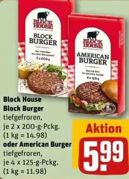 REWE Block House Block Burger oder American Burger Angebot