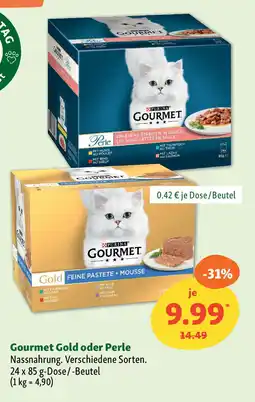 Fressnapf Gourmet Gold oder Perle Nassnahrung. Angebot