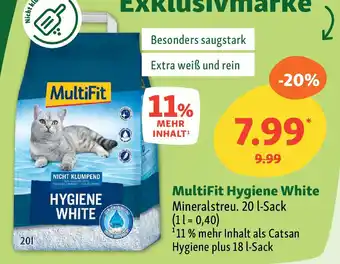 Fressnapf MultiFit Hygiene White Mineralstreu. Angebot