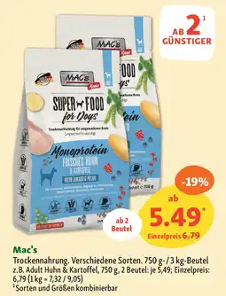 Fressnapf Mac's Trockennahrung. Angebot