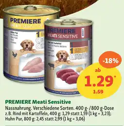Fressnapf PREMIERE Meati Sensitive Nassnahrung. Angebot