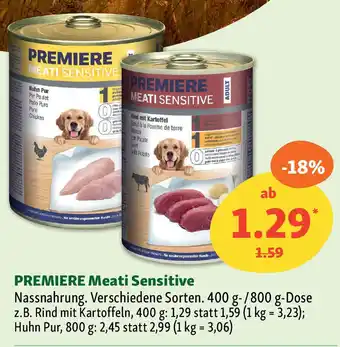 Fressnapf PREMIERE Meati Sensitive Nassnahrung. Angebot