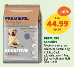 Fressnapf PREMIERE Sensitive Trockennahrung. Angebot