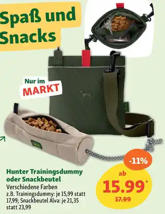 Fressnapf Hunter Trainingsdummy oder Snackbeutel Angebot